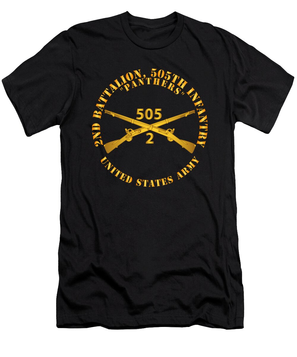 Army 2nd Bn 505th Infantry Regiment Panthers Branch X 300 Tom Adkins T-Shirt