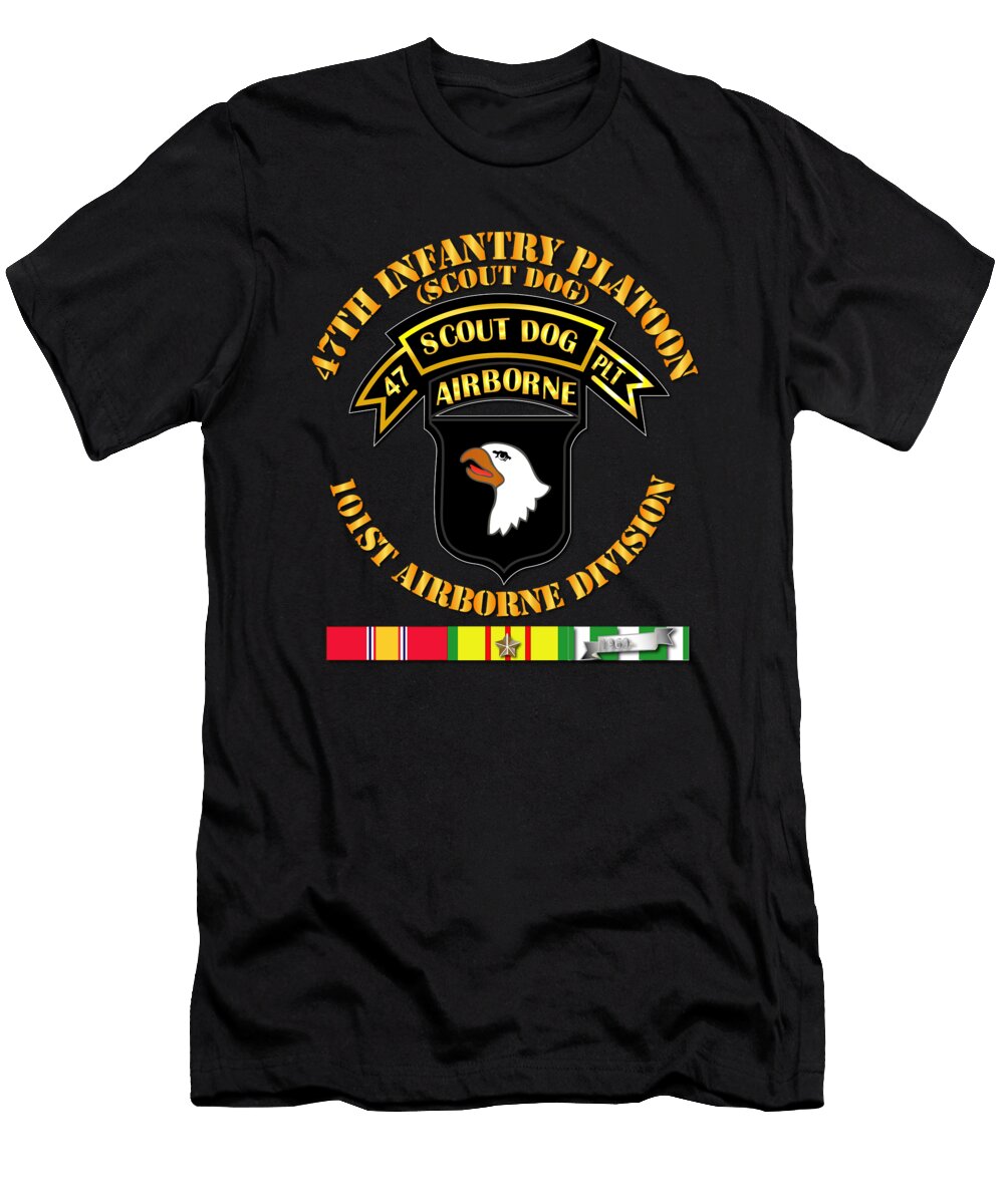 Army 47th Infantry Platoon Scout Dog W Vn Svc Tom Adkins T-Shirt