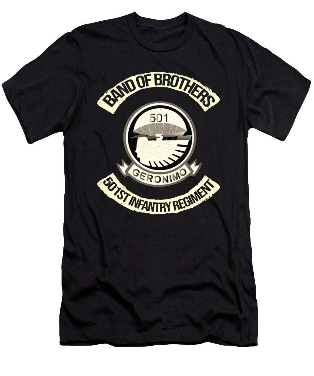 Band of Brothers 501 Geronimo 50 First Infantry Regiment Science Dominic Wolinski T-Shirt