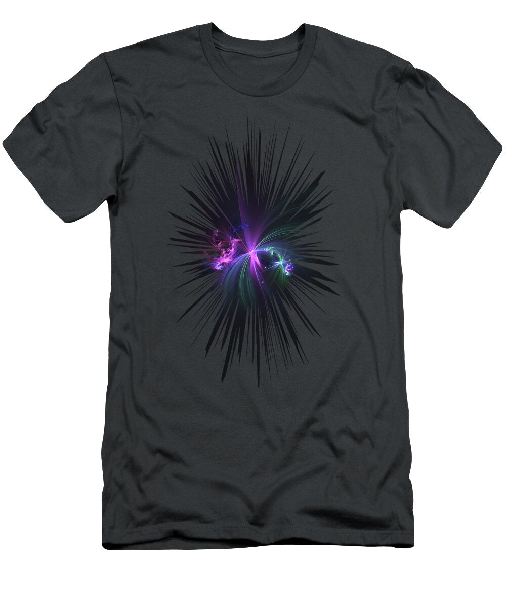 Fireworks Fractal Charma Rose T-Shirt