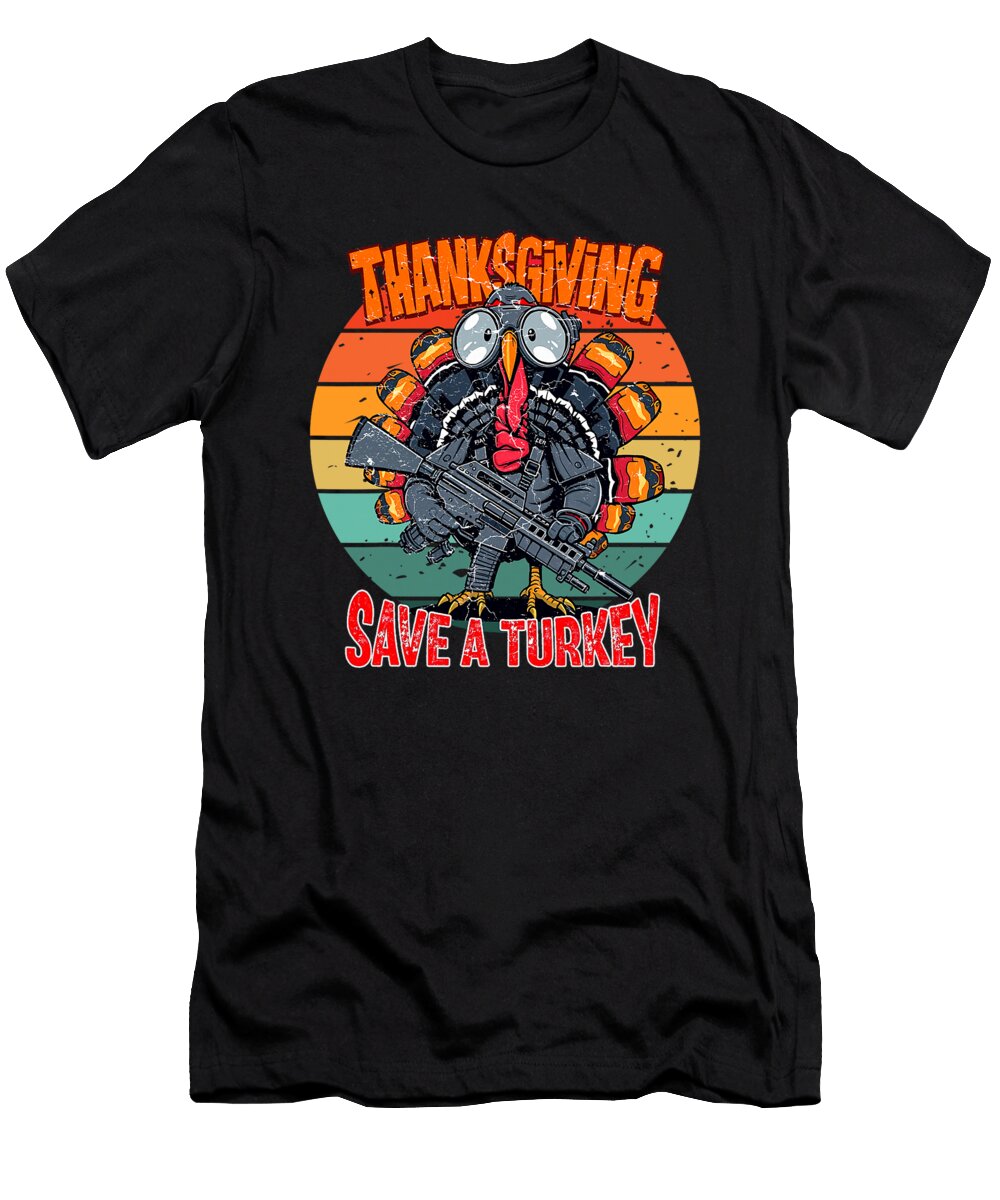 Funny Thanksgiving Save a Turkey Humor Trend for Studi Alex T-Shirt