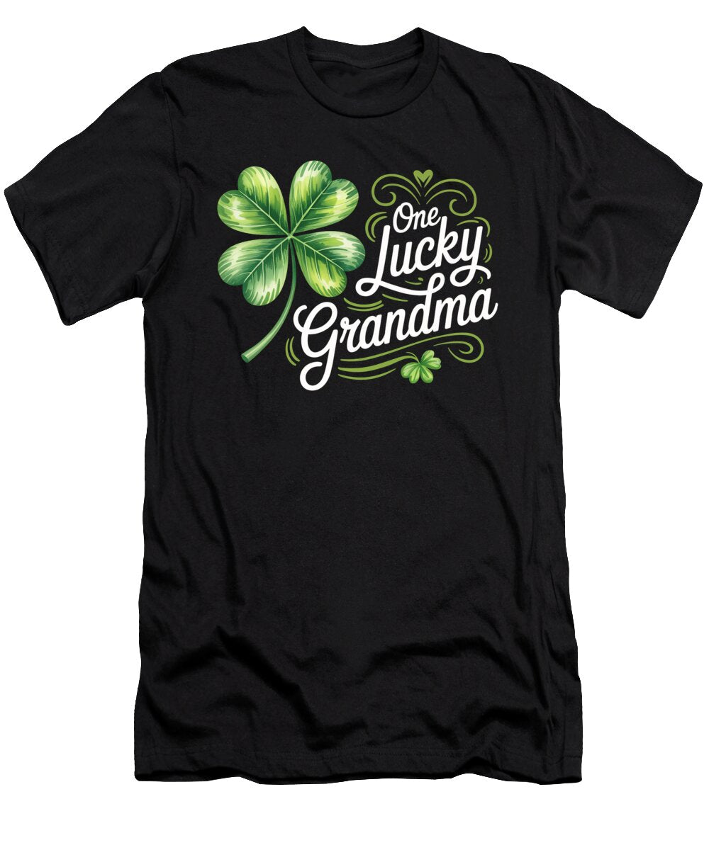 Lucky Grandma Shamrock Design Joanna Redesiuk T-Shirt