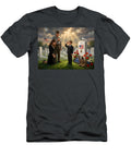 Memorial Day Family Grave Son Saluting Fallen Soldier Father Military Tribute Art David Enders T-Shirt