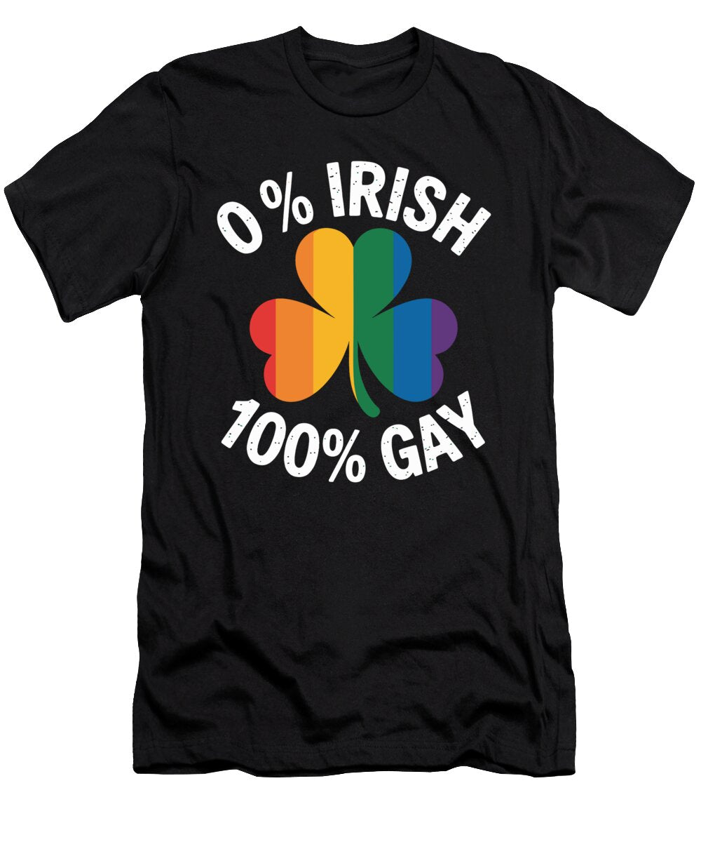 Rainbow Shamrock Pride Message Joanna Redesiuk T-Shirt