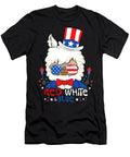Red White Blue Llama Fireworks Patriotic Th of July Llama Grover Mcclure T-Shirt