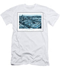 Soldiers Rest Alexandria Virginia Vintage Map Aerial View 1864 Blue and White Carol Japp T-Shirt