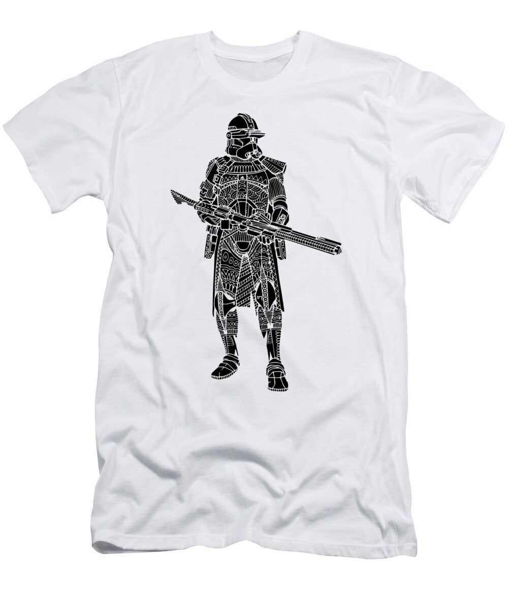 Stormtrooper Samurai Star Wars Art Black Studio Grafiikka T-Shirt