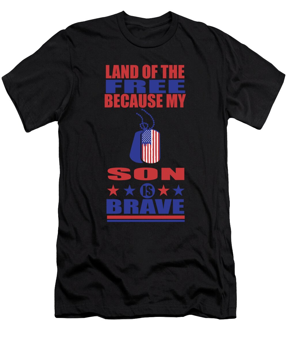 USA Patriotic Brave Son 4th July Organicfoodempire T-Shirt