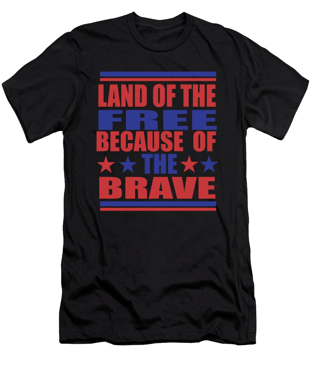 USA Patriotic Land of the Brave Organicfoodempire T-Shirt
