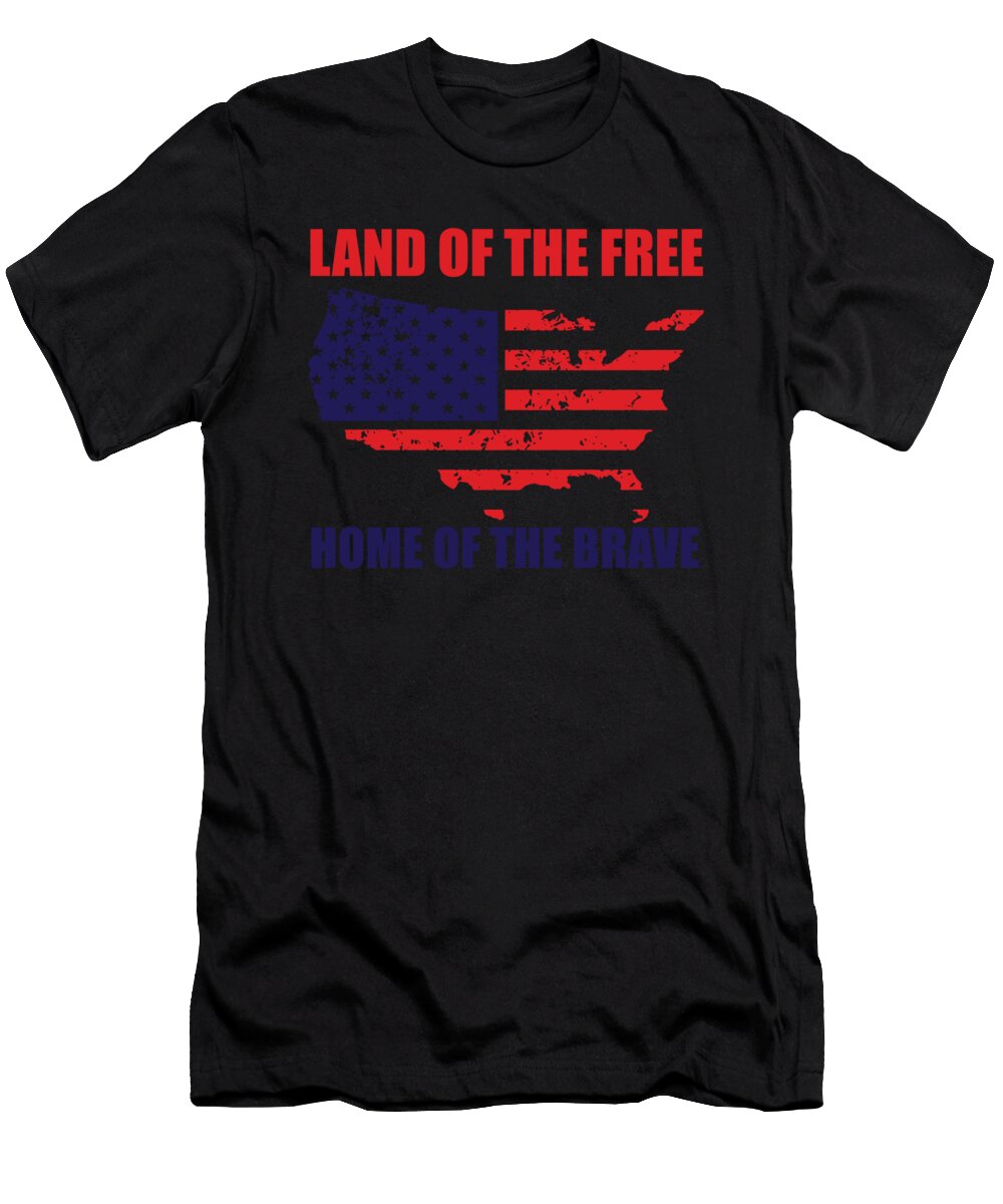 USA Patriotic Land of the Free 4th July Organicfoodempire T-Shirt