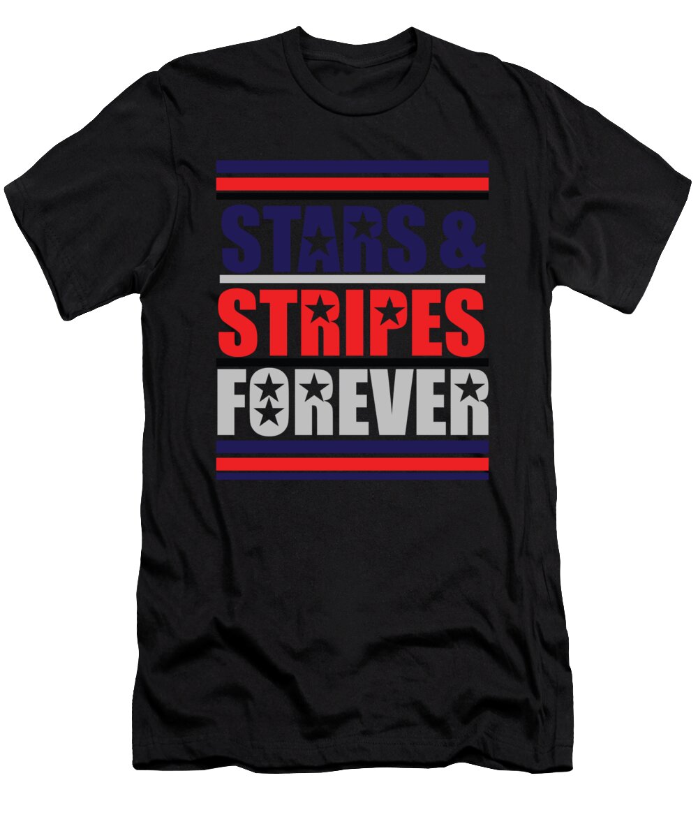 USA Patriotic Stars Stripes 4th July Organicfoodempire T-Shirt