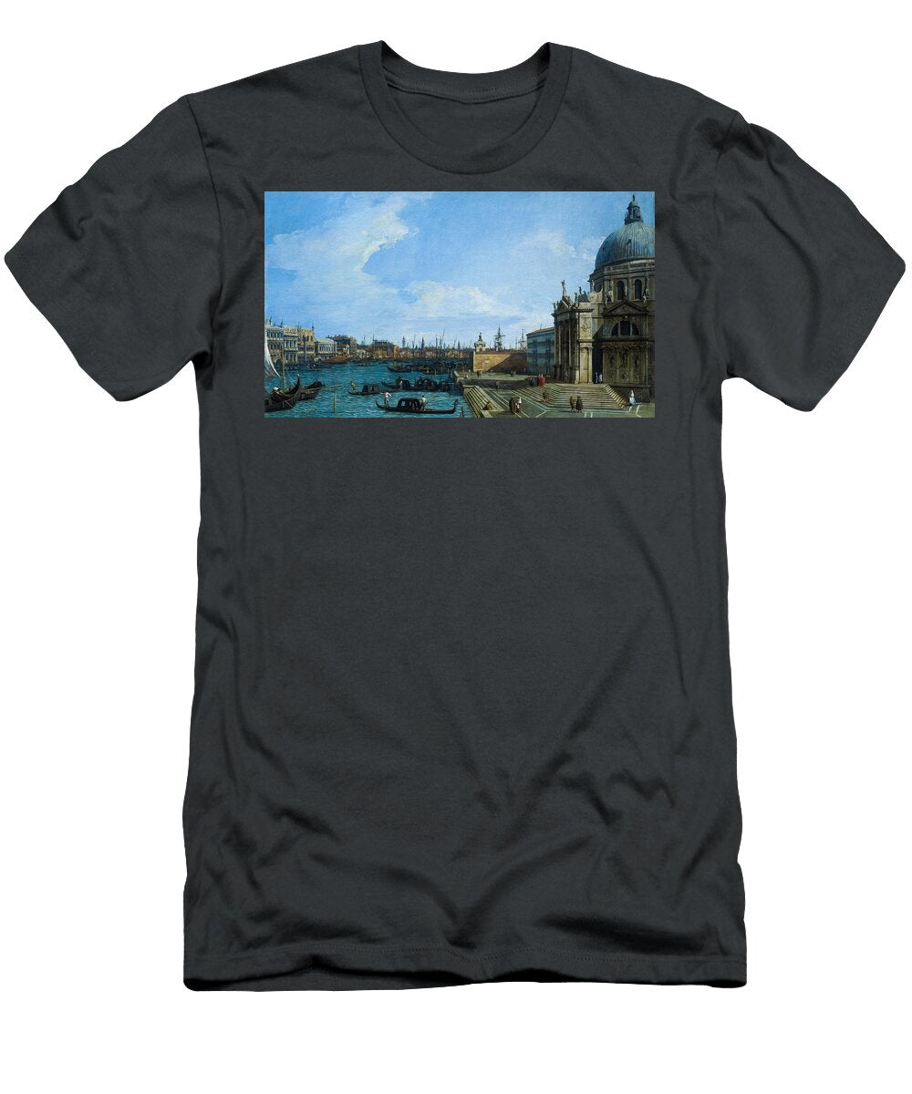 Venice the Grand Canal with S Maria Della Salute Towards the Riva Degli Schiavoni By Canaletto Orca Art Gallery T-Shirt